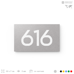 Номер на дверь 616, табличка на дверь для офиса, квартиры, кабинета, аудитории, склада, серая 120х70 мм, Айдентика Технолоджи