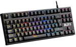 Клавиатура проводная игровая механическая Defender Blitz GK-240L RU,Rainbow (Черный), USB, ENG/RU, Н