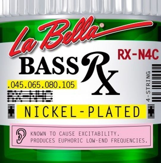 Струны для бас-гитары, никелированные, 45-105, La Bella RX-N4C RX – Nickel