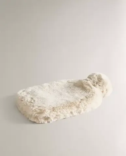 ZARA HOME ГРЕЛКА ИЗ ИСКУССТВЕННОГО МЕХА, БЕЖЕВЫЙ