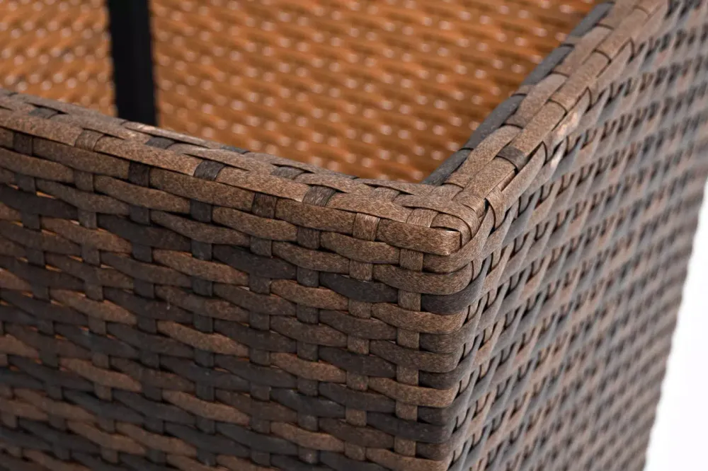 "Капучино" кашпо для цветов плетеное из искусственного ротанга, цвет коричневый