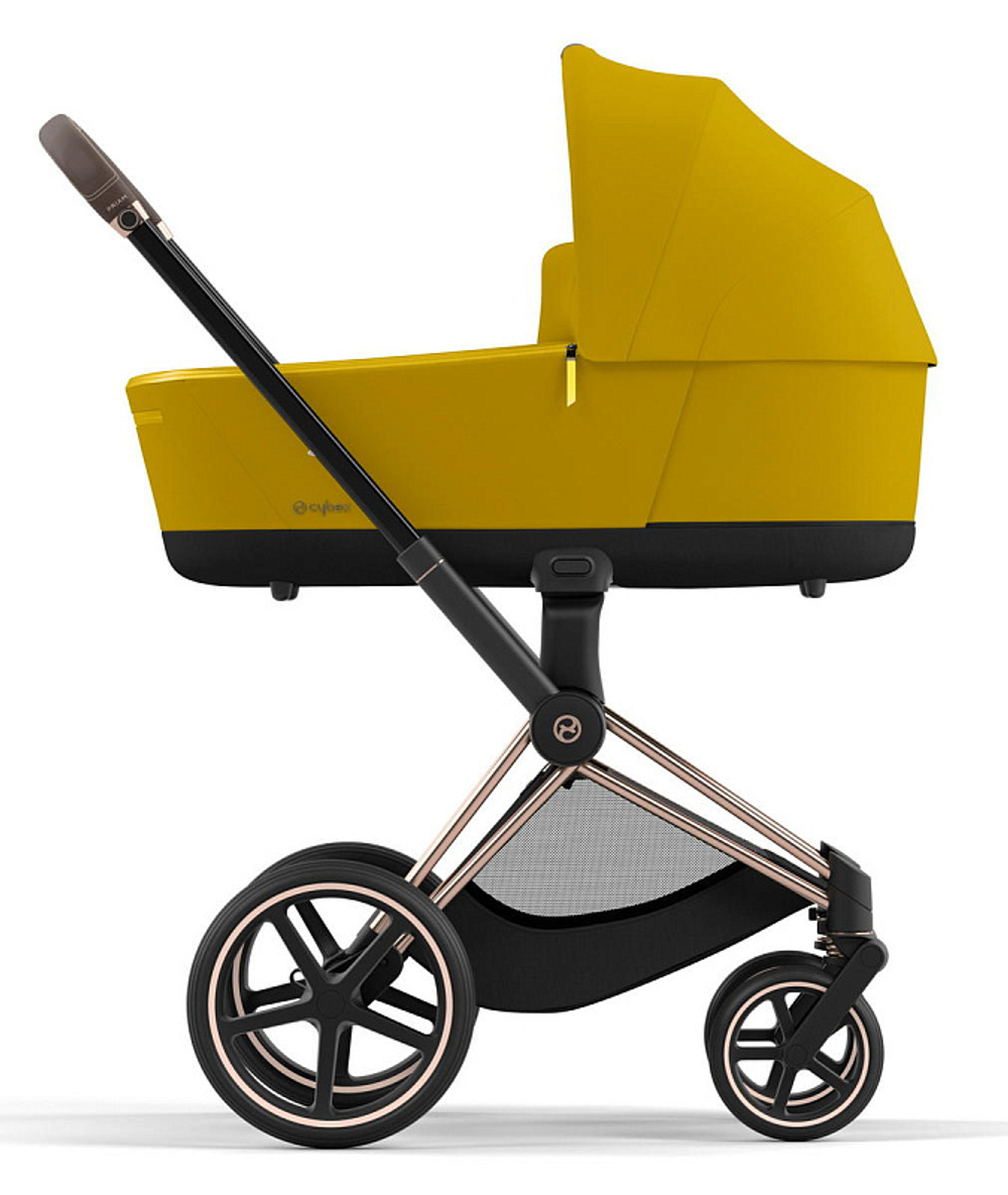 Коляска для новорожденных Cybex Priam IV Rosegold Mustard Yellow