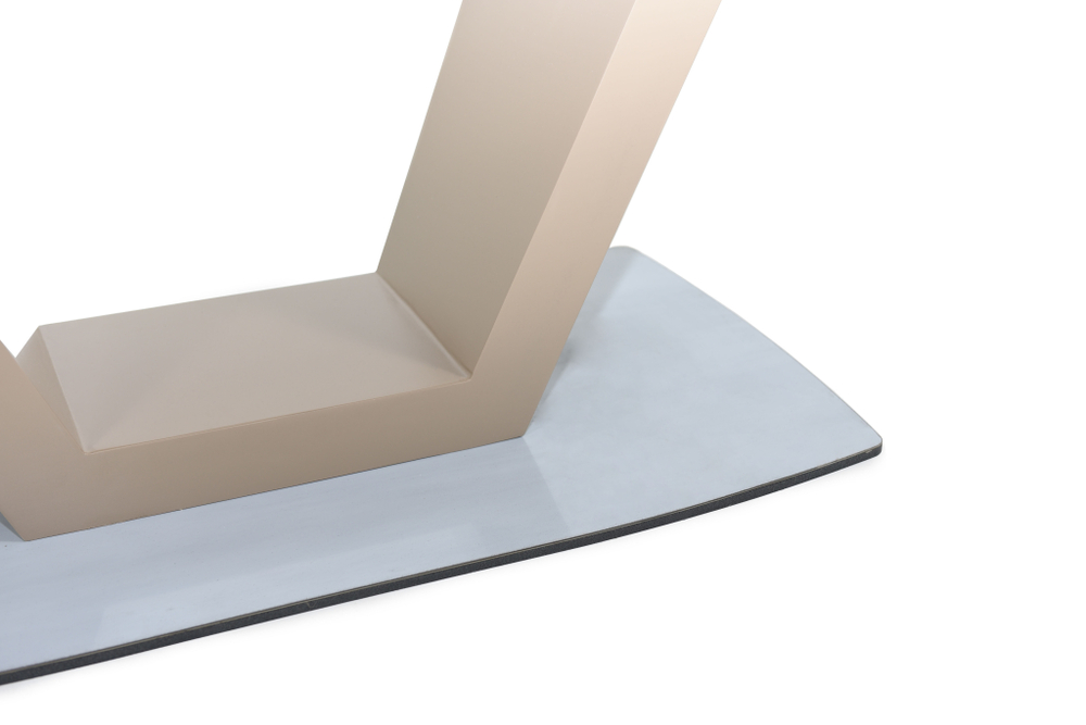 Стол Аврора Фоджа, Стекло, 160см, Капучино