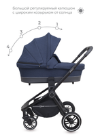 Коляска детская "FLEX Trends" (2в1) RA062 Blue jeans