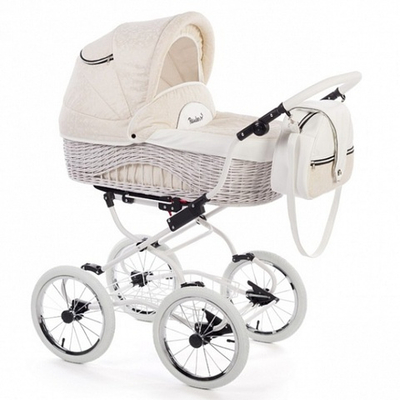 Детская коляска Reindeer Prestige Wiklina 3 в 1 с конвертом (бежевый)