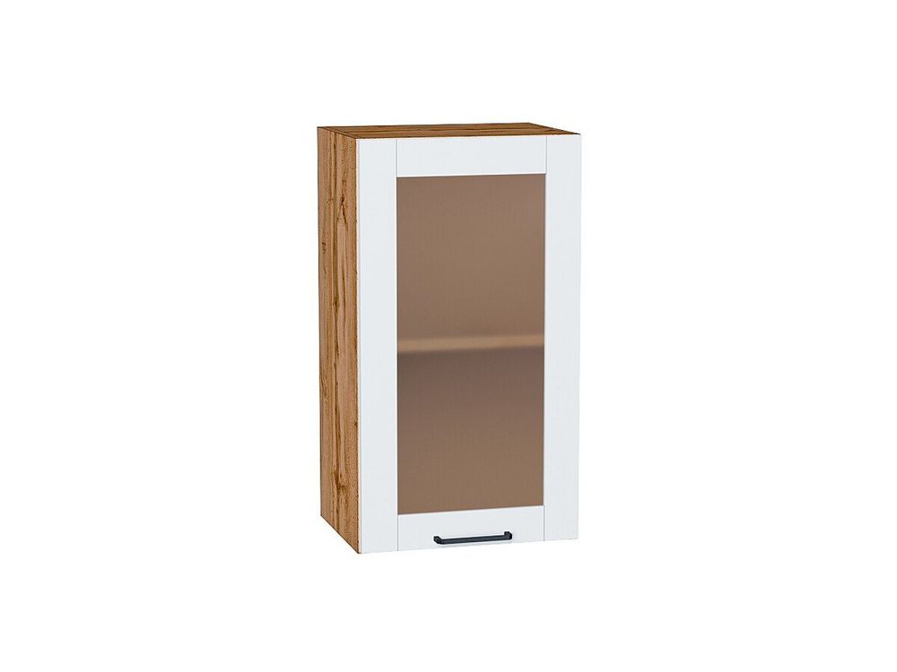 Шкаф верхний с 1-ой остекленной дверцей Флэт Плюс