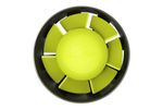 Вытяжной канальный вентилятор profan inline 190 м3/час, 125 мм, вид спереди с круглыми лопастями вентилятора