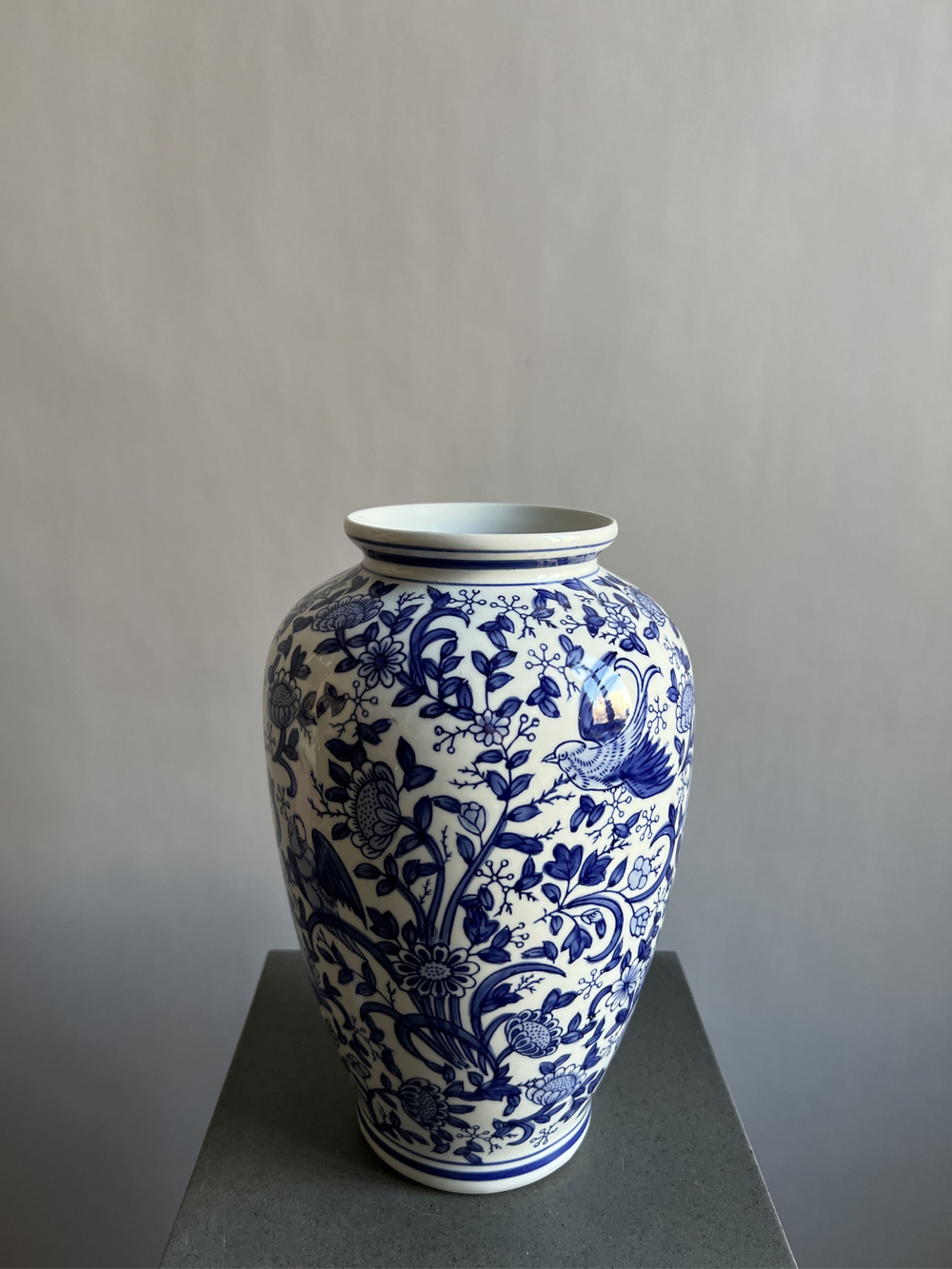 Ваза "Шинуазри Blue" (керамика), D19xH30 см