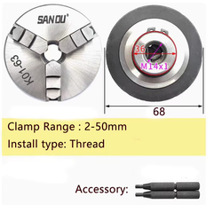 Токарный патрон К01-63, 3-хкулачковый, самоцентрирующийся
