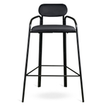 Стул барный LATITUDE Ror, Round, велюр, черный/черный