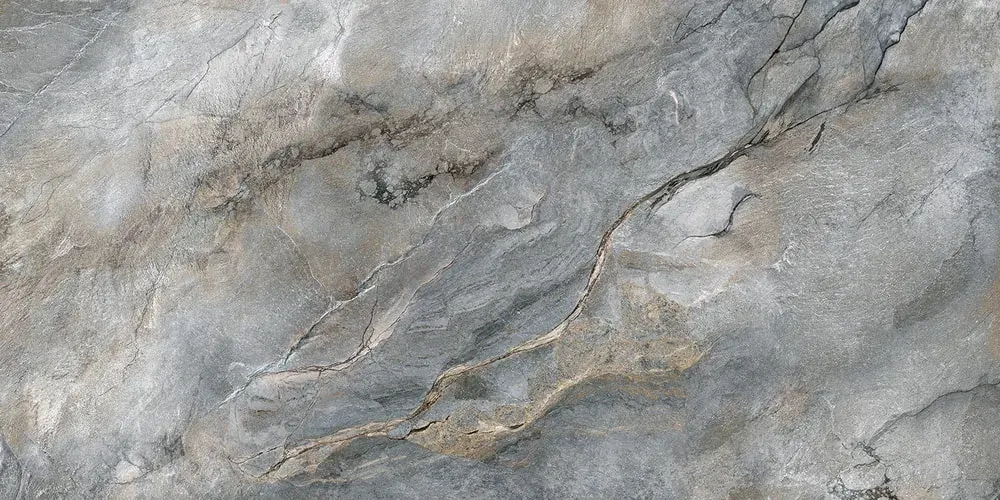 Керамогранит Alma Ceramica GFA114VLC70L Vulcano 114x57 серый лаппатированный под камень