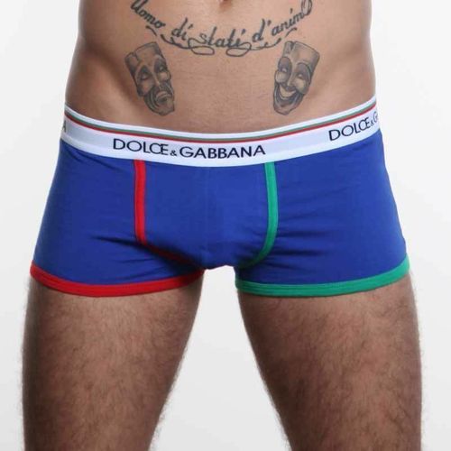 Мужские трусы хипсы синие Dolce Gabbanna Milano Boxer Blue