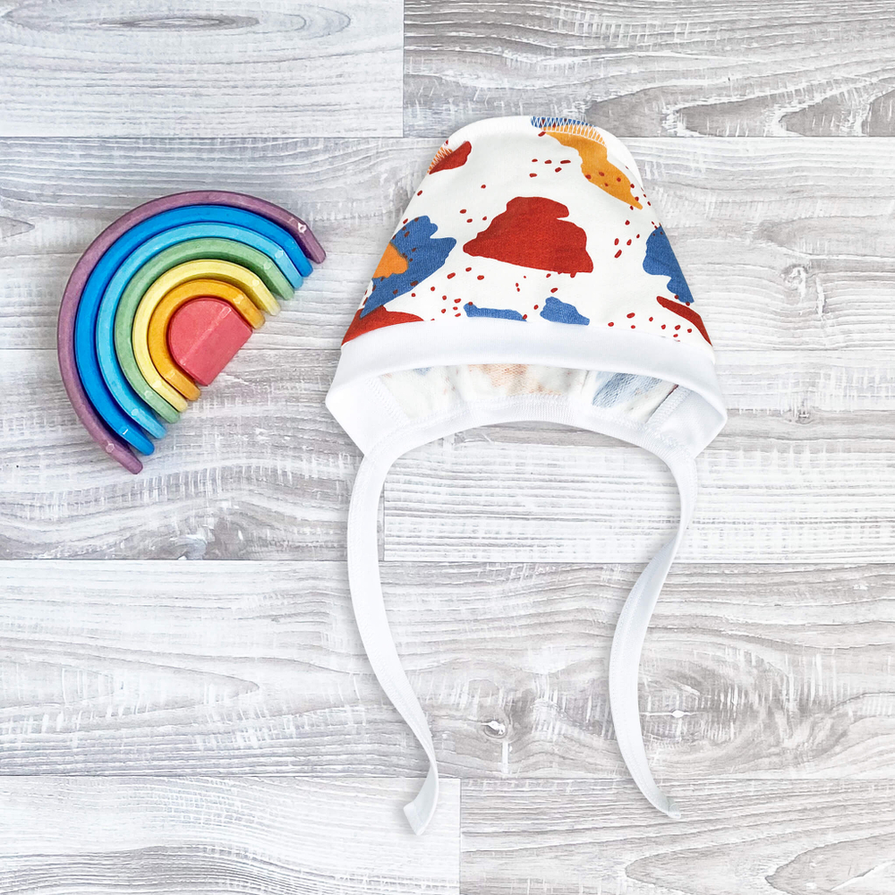 Утеплённый чепчик Mjölk Color Spots