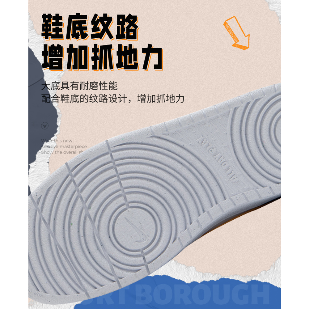 Женские кроссовки Nike Court Borough Low Recraft 'White Navy Gold' HJ3482-071