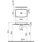 Раковина накладная Vitra Metropole 60 5668B003-0012 белая