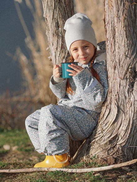 Комбинезон мембранный демисезонный Mjölk Blue Leopard, утеплитель 150гр/м2