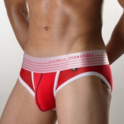 Мужские трусы слипы красные в сетку DOOP Red Brief