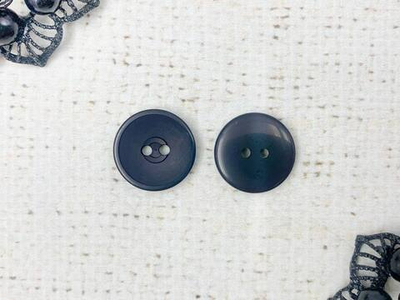 Пуговицы, d 1,7 см, 2 прокола, тёмно-синий