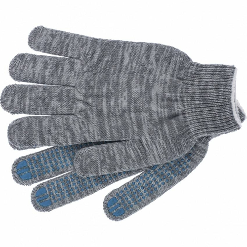 Перчатки х/б с ПВХ 6-ти нитка 10 класс с ПВХ