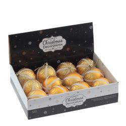 GAEM Набор из 12шт Украшение новогоднее "Шар", D 8 см, L35 W27 H8,5 см