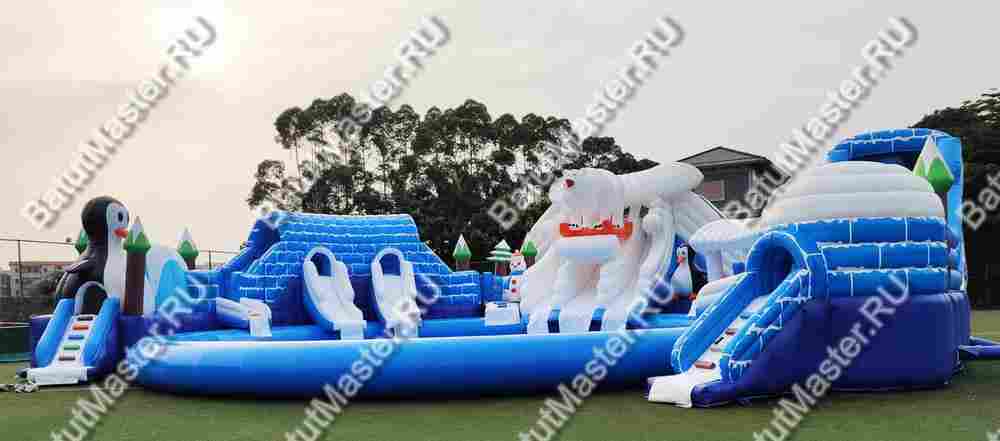 Надувной наземный аквапарк «Морское царство» 20*20*6 м