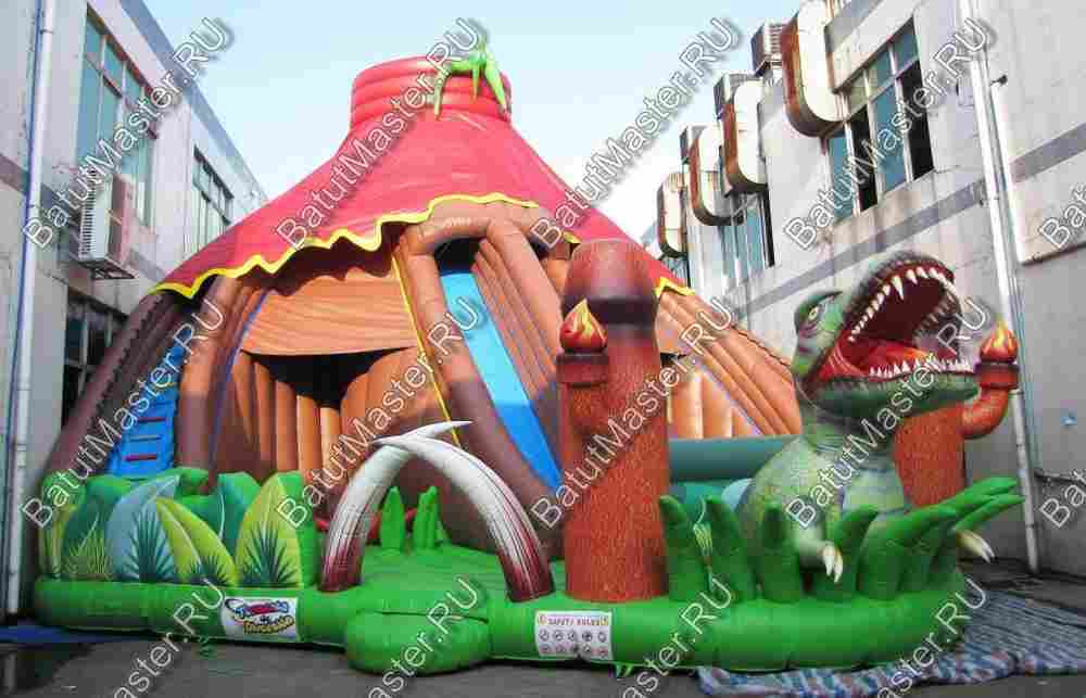 Надувная горка "Логово динозавра"