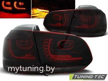 Задние фонари VW Golf 6 red smoke led