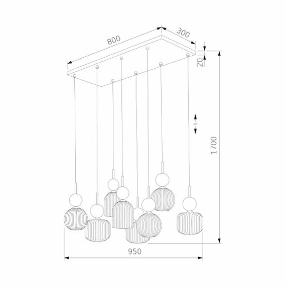 Подвесной светильник TK Lighting 11151 Sophia Green Cognac a071836