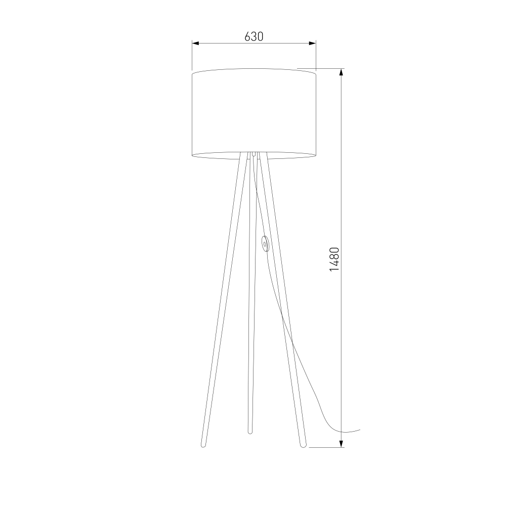 Напольный светильник с тканевым абажуром 5286 Tokyo