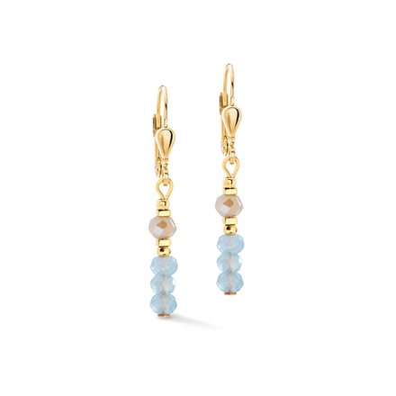 Серьги Coeur de Lion Light Blue-Beige 2043/20-0738