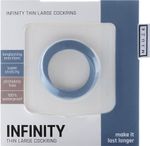 Синее эрекционное кольцо Infinity Thin Large (Цвет: синий)