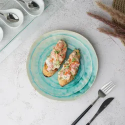 Тарелка d 20,5 см h2,5 см Sea Blue Frutti di Mare P.L. [1]