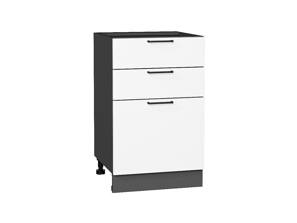 Шкаф нижний с 3-мя ящиками Флэт