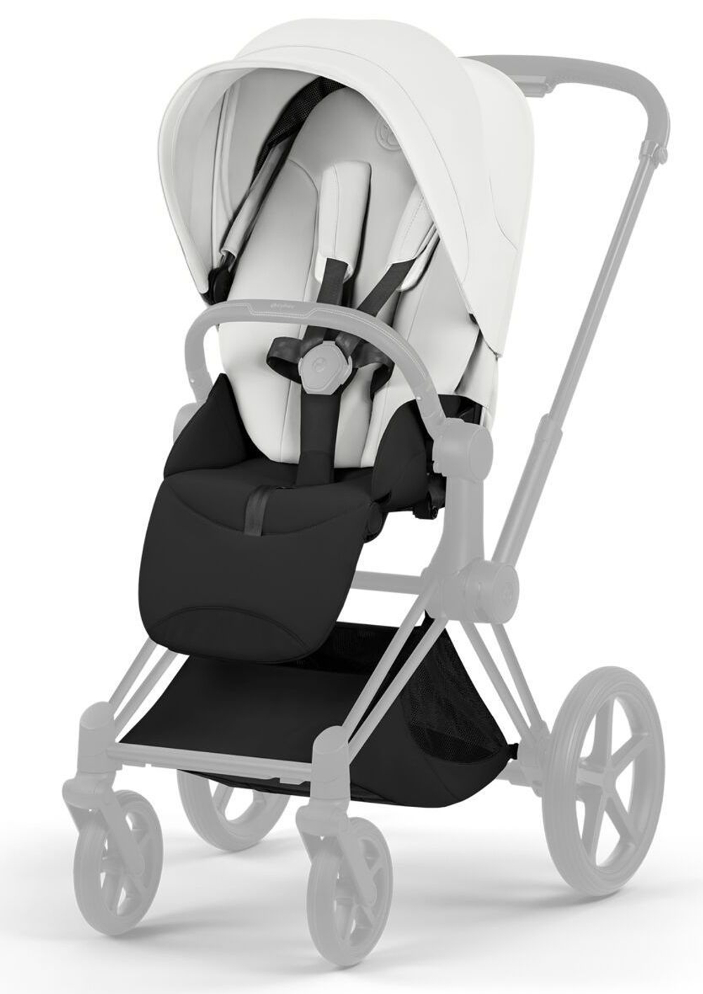 Коляска Cybex Priam V Matt Black Style Collection 2 в 1 Off White
