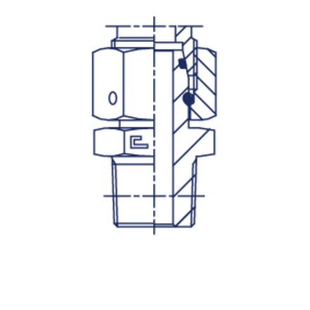 11 ПРЯМЫЕ NPT, УПЛОТНЕНИЕ ТИП С