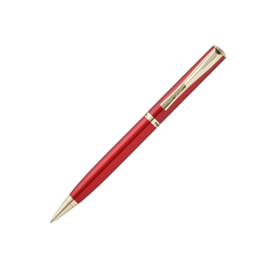 Подарочная красная с золотистым шариковая ручка с поворотным механизмом Pierre Cardin ECO PC0870BP в подарочной коробке