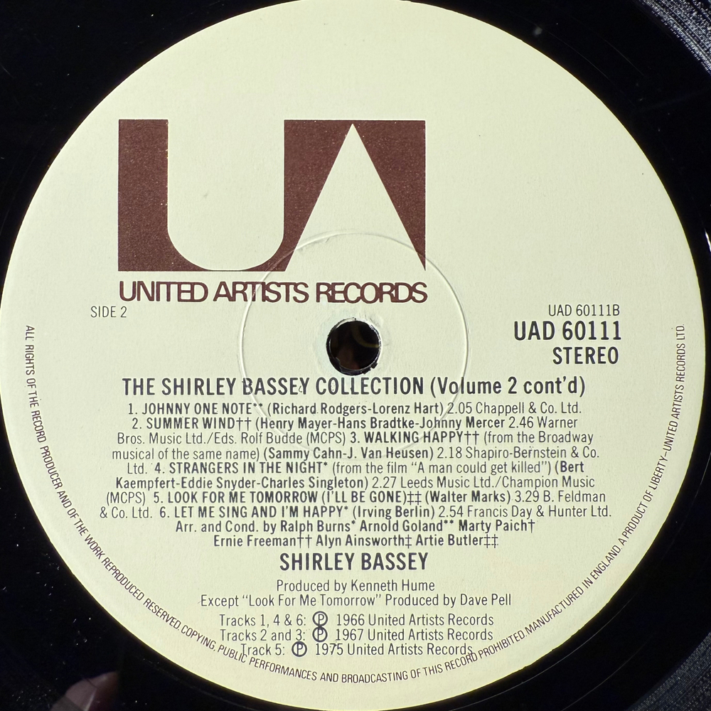 Shirley Bassey ‎– The Shirley Bassey Collection Vol. II 12 2LP (Англия 1975г.)