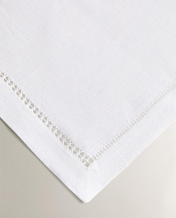 Zara Home столовая салфетка из льна, вышивка, 45 45 см (комплект 2 шт.)