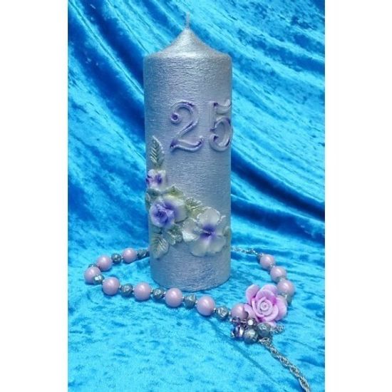 Свеча "25", 18,5*7