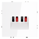 Розетка акустическая встраиваемая VOLTUM S70 4-местная, (белый глянцевый)