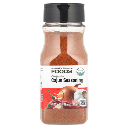 California Gold Nutrition, Foods, органическая приправа каджун, 130 г (4,59 унции)