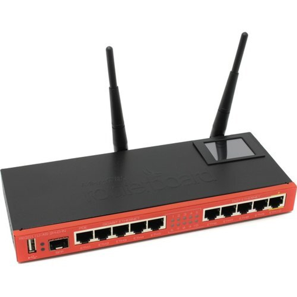 Беспроводной роутер MIKROTIK RB2011UIAS-2HND-IN, черный