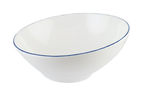 Соусник 60 мл. d=80 мм. h=30/46 мм. скошенный край Ретро синий край