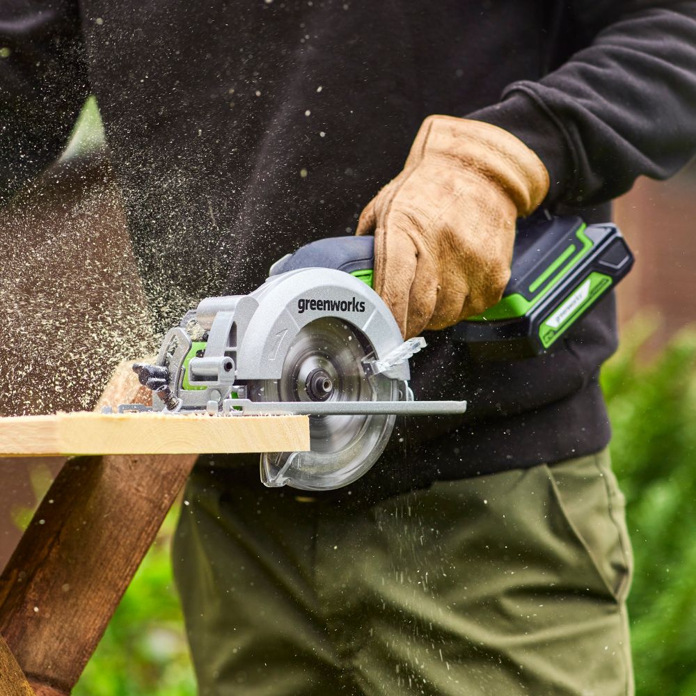 Циркулярная мини пила аккумуляторная Greenworks G24MCS Арт. 1501207, 24V, бесщеточная, без АКБ и ЗУ