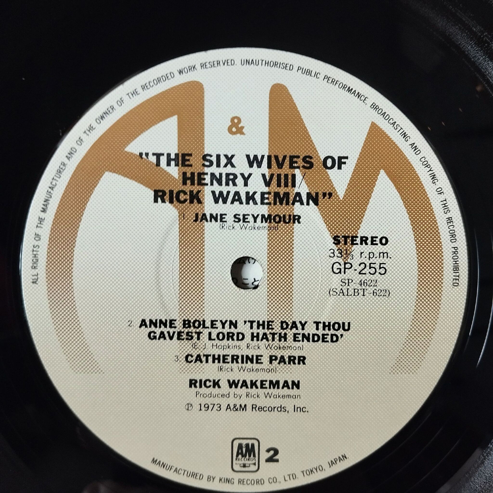 Винтажная виниловая пластинка LP Rick Wakeman The Six Wives Of Henry VIII (USA 1973)