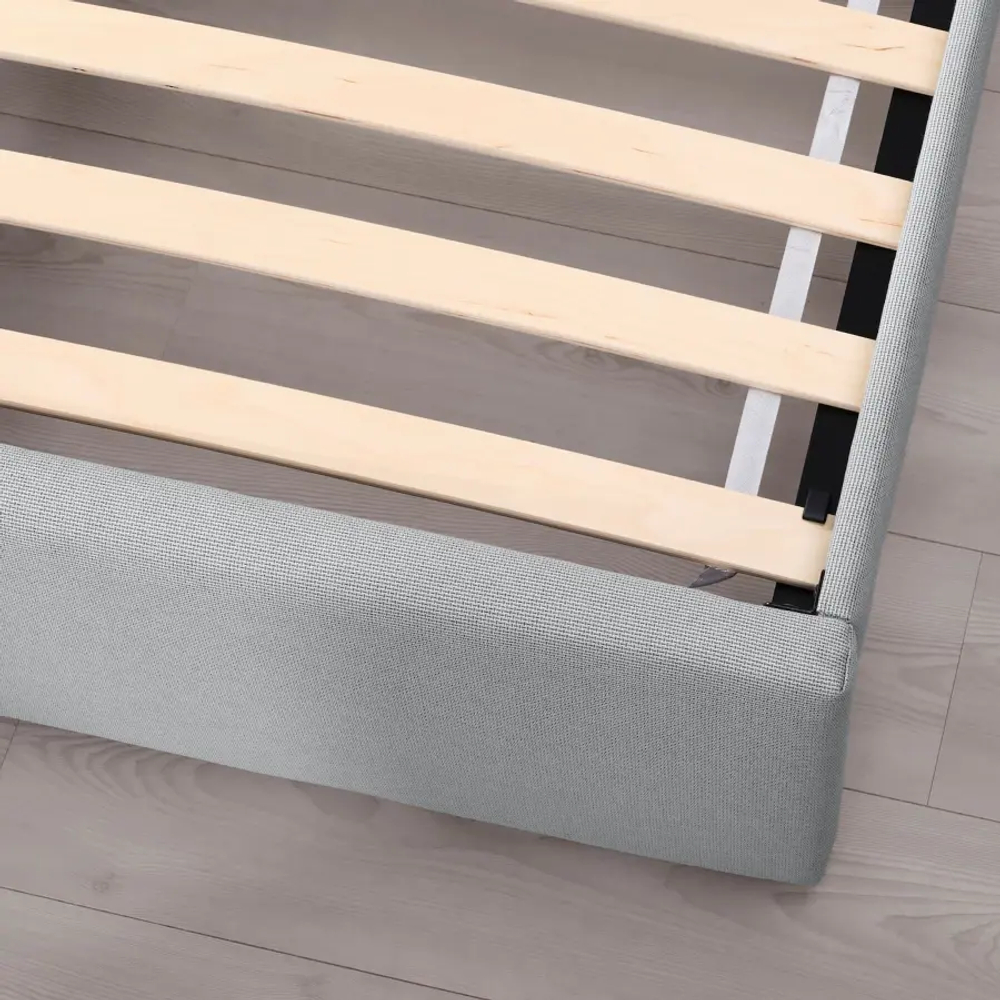 Двуспальная кровать - IKEA GLADSTAD, 200х140 см, светло-серый, ГЛАДСТАД ИКЕА