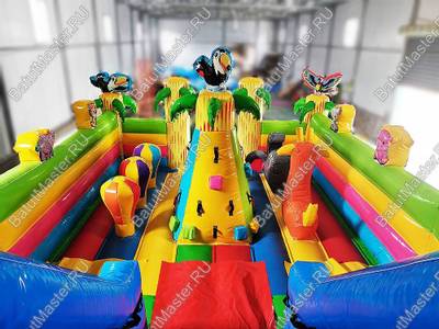 Коммерческий батут "Звериная команда" без окон, 9х5х5 м