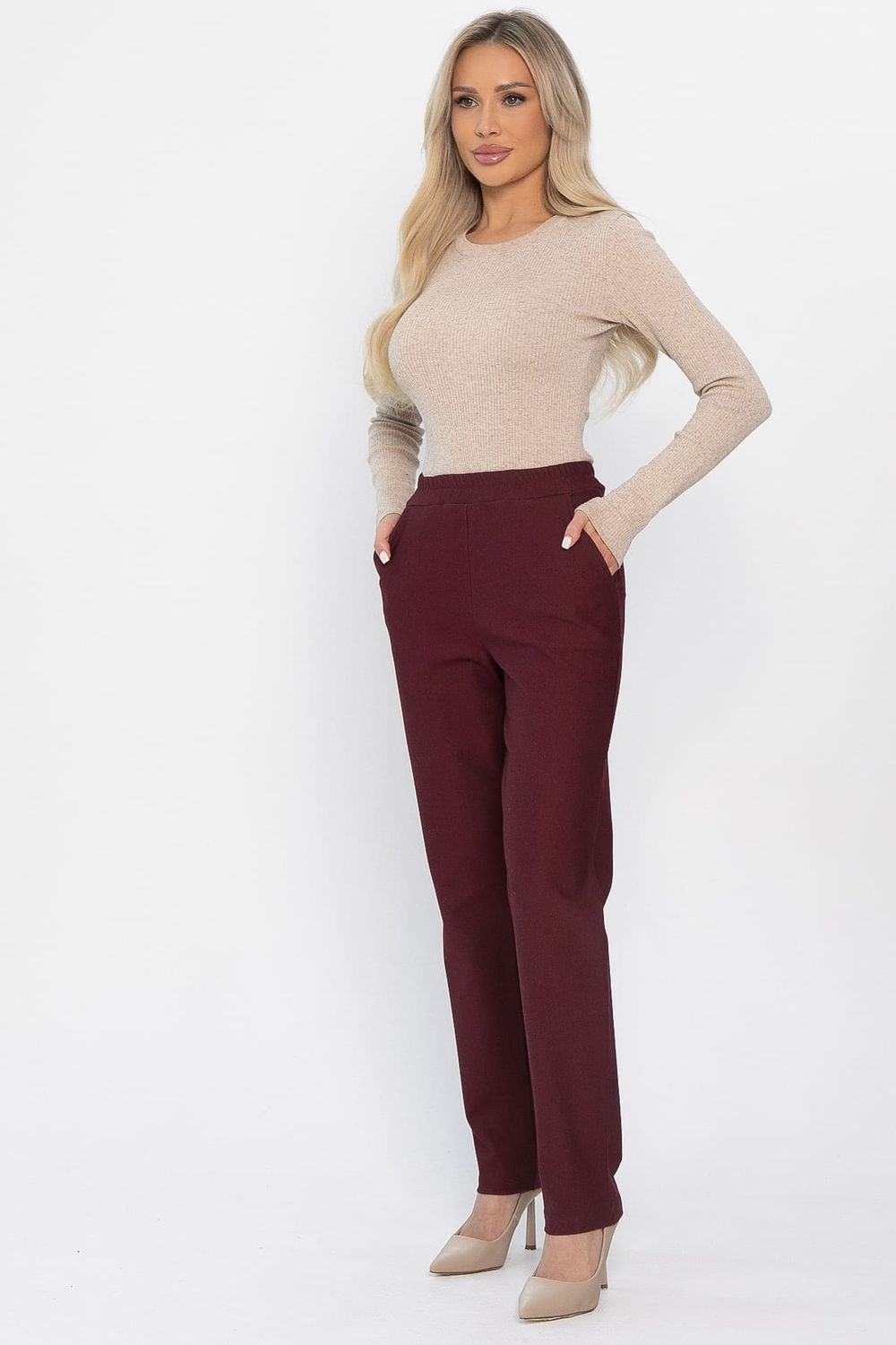 Брюки Беззаботное путешествие (бордовые) Б14388-16М LT Collection