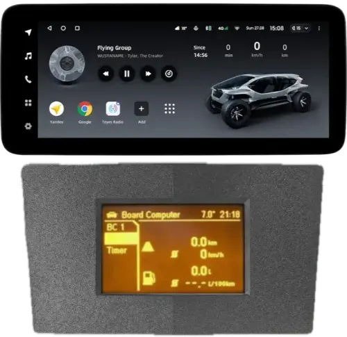Магнитола для Opel Antara 2006-2015 (перенос БК вниз, серая) - Teyes LUX ONE ROUND монитор 12.3" 2K QLED на Android 10, Быстрая, CarPlay, 4G SIM-слот