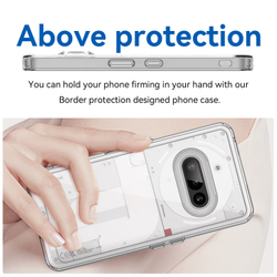 Двухкомпонентный прозрачный чехол для Nothing Phone 3a, боковые рамки мягкие прозрачные